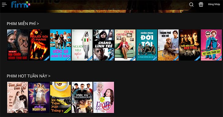 Ứng dụng Fimplus (Fim+) - xem truyền hình trên Smart TV Samsung