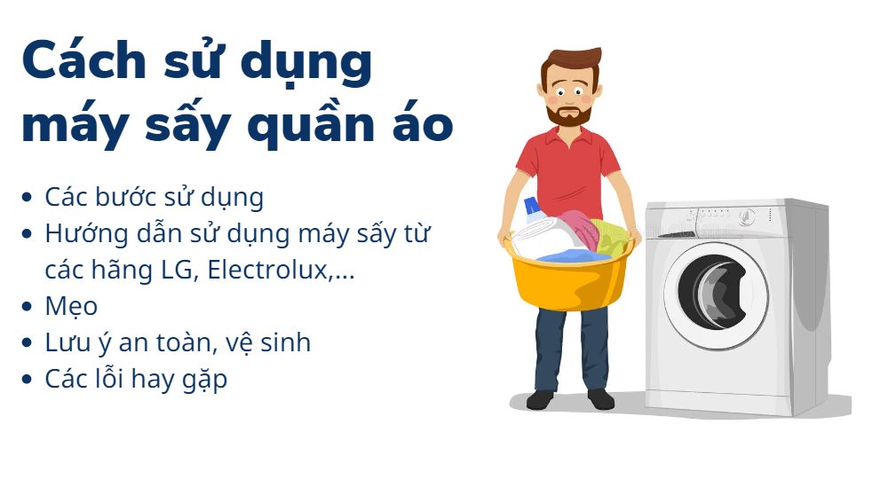 hướng dẫn sử dụng máy sấy quần áo
