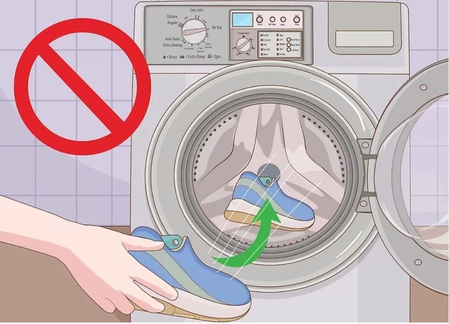 Tránh cho giày quay tự do trong máy sấy