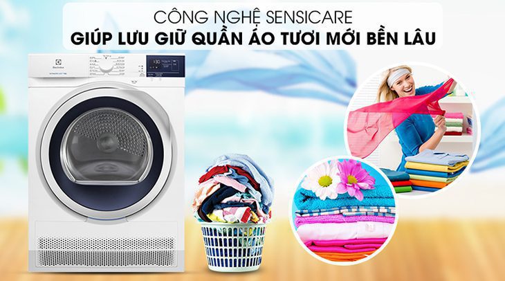 Đánh giá máy sấy Electrolux 8kg EDC804CEWA với công nghệ sấy ngưng tụ