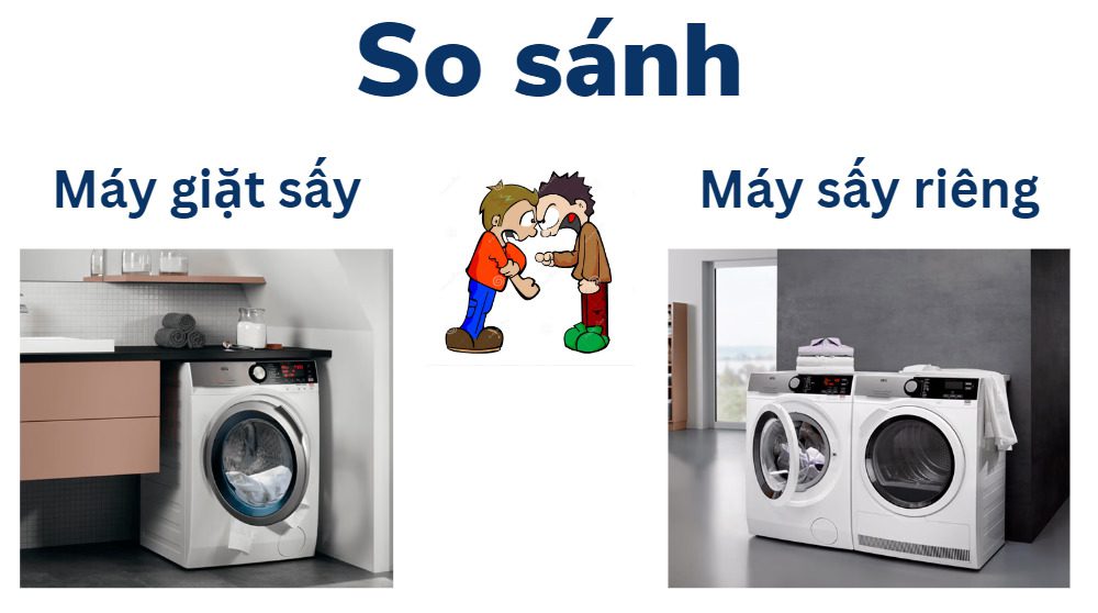 dùng máy giặt sấy hay máy sấy riêng tốt hơn