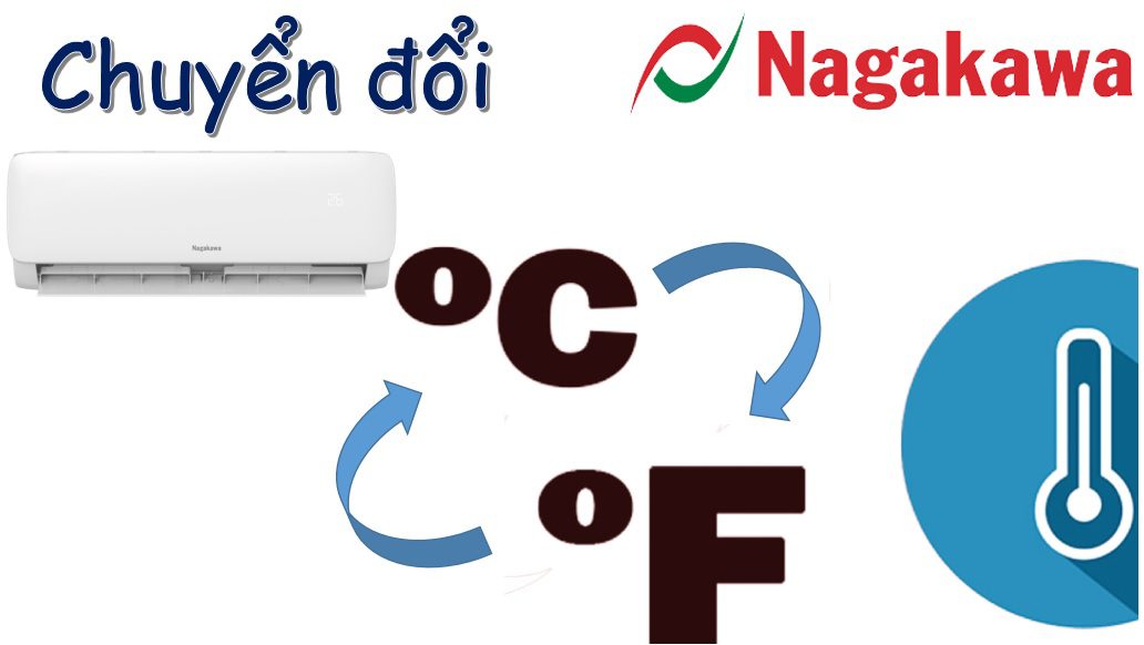 Cách chuyển độ F sang độ C điều hòa Nagakawa