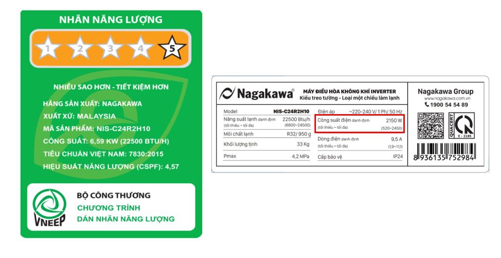 Cách xem công suất tiêu thụ điện của điều hòa 24000BTU