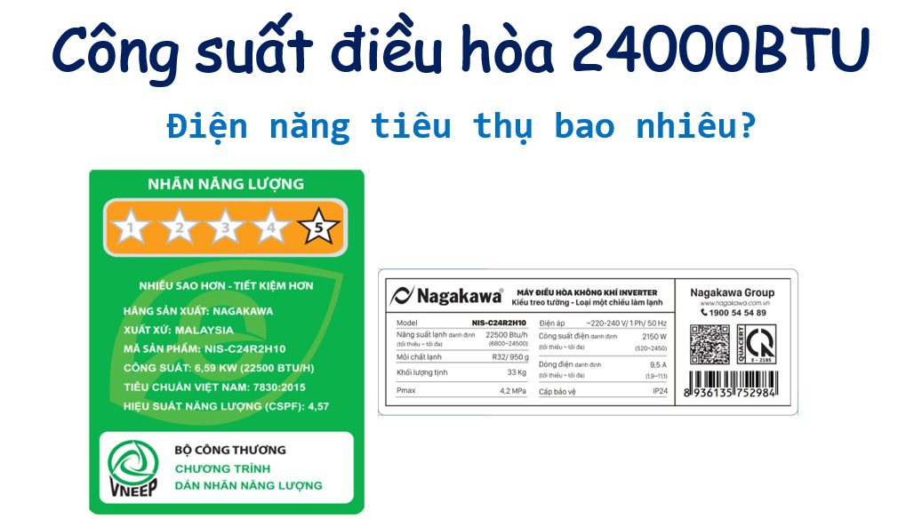 Công suất điều hòa 24000BTU