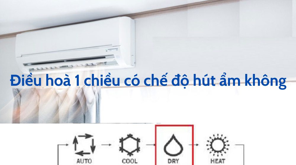 Điều hoà 1 chiều có chế độ hút ẩm không
