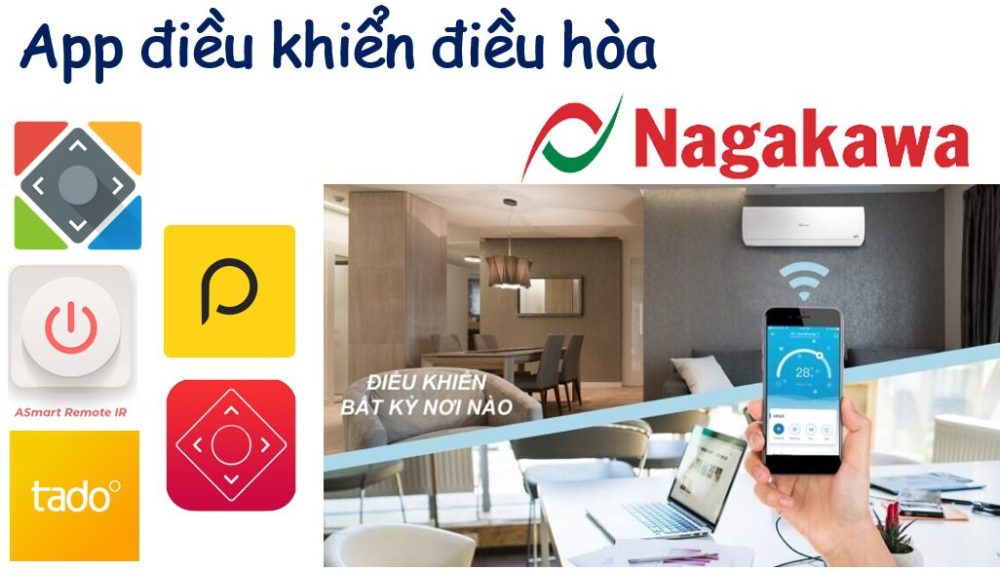 Phần mềm điều khiển điều hòa Nagakawa bằng điện thoại