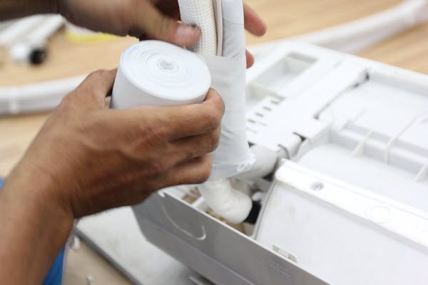 Lắp dây đồng và quấn dây nhiệt