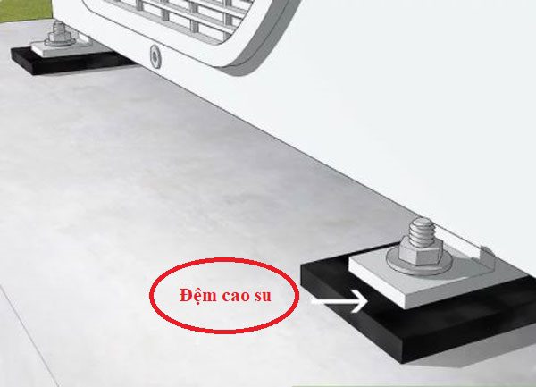 Cố định cục nóng - Giai đoạn 2 Quy trình lắp đặt điều hòa treo tường
