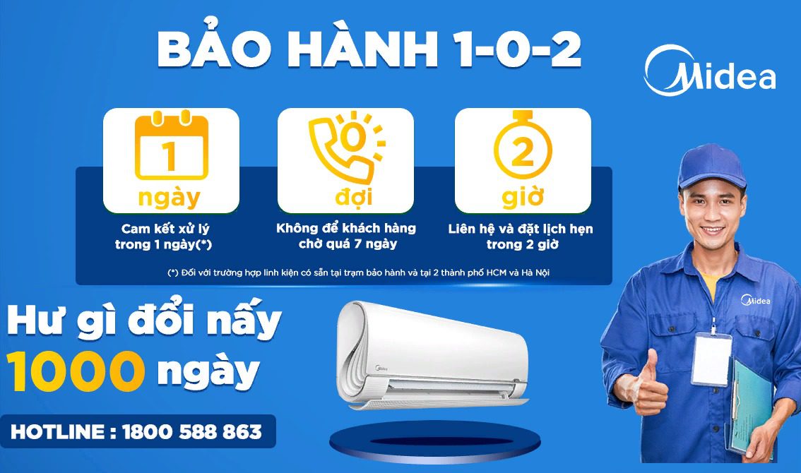 tổng đài bảo hành điều  hòa Midea