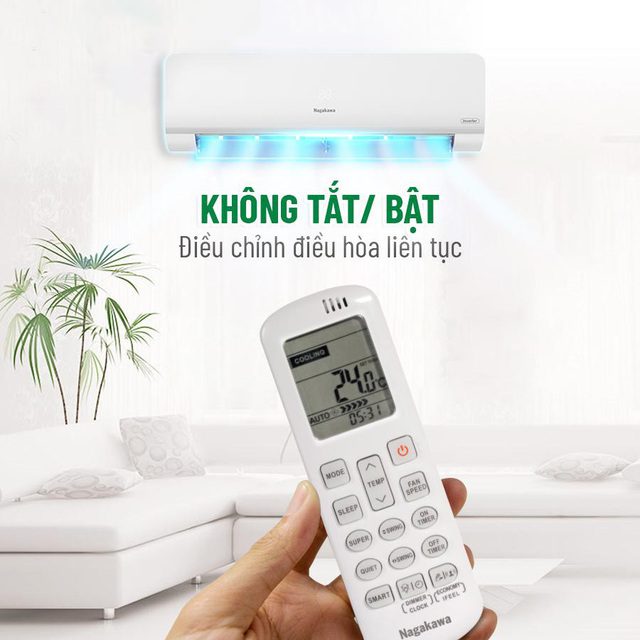 Không bật tắt liên tục là cách sử dụng điều hòa Nagakawa tiết kiệm điện