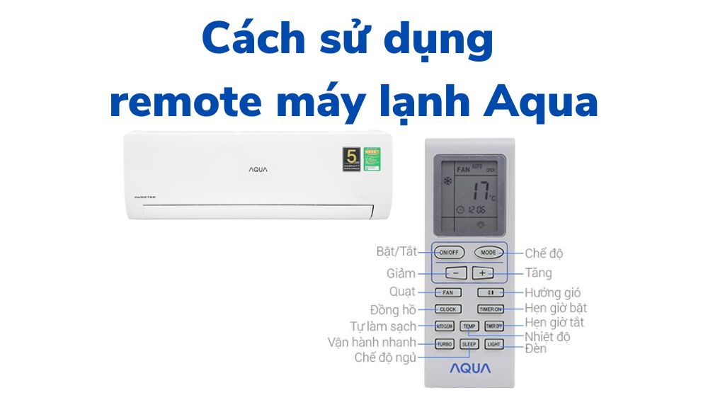 Cách sử dụng điều khiển điều hòa Aqua Inverter