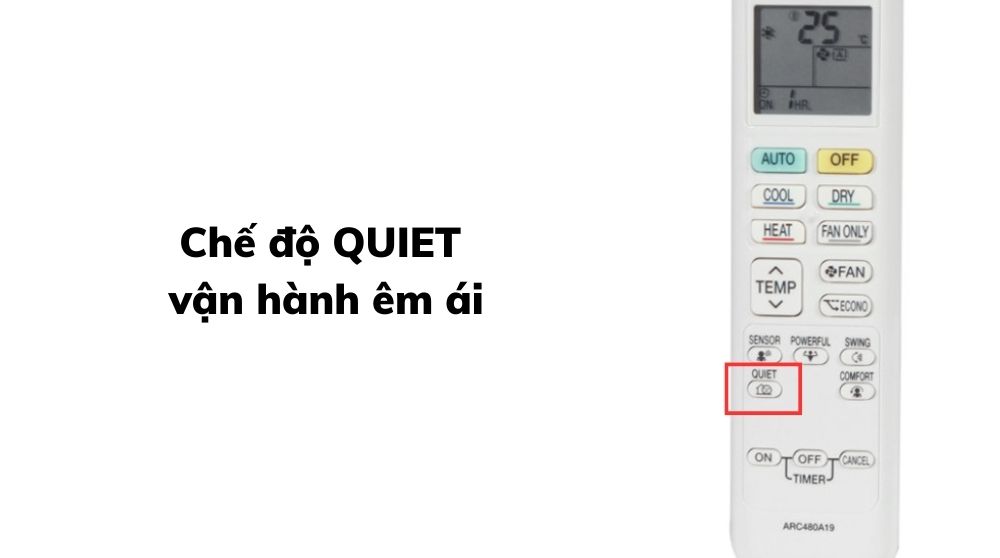 Chế độ QUIET hoạt động siêu êm