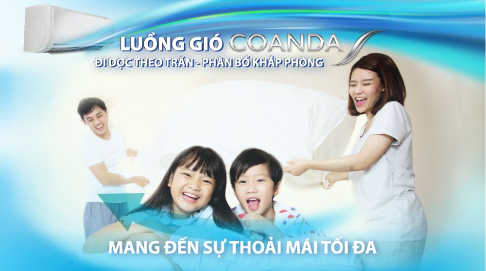Luồng gió Coanda làm lạnh nhanh và đồng đều
