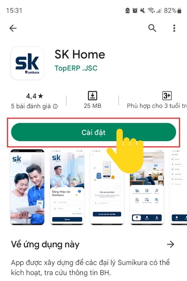 Kích hoạt bảo hành điện tử điều hòa Sumikura qua app SK HOME