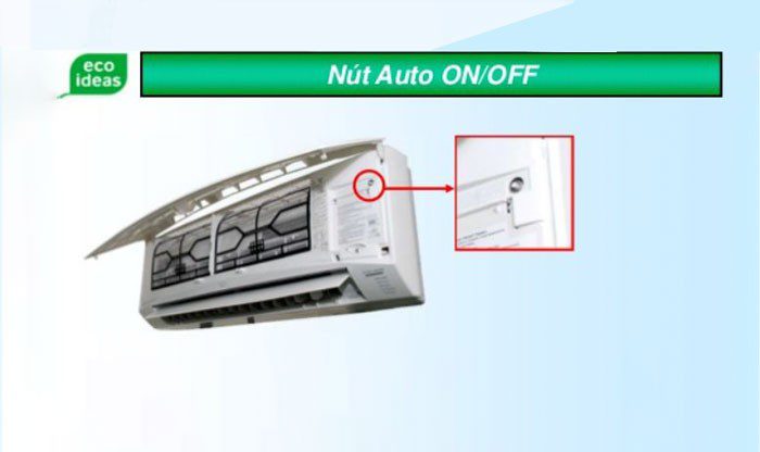 Cách 2: Sử dụng nút nguồn trên dàn lạnh