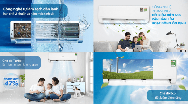 Công nghệ trên điều hòa Aqua