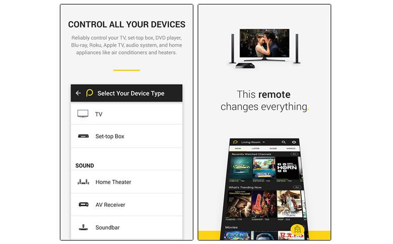 Điều khiển điều hòa Panasonic bằng điện thoại với ứng dụng Peel Universal Smart TV Remote Control