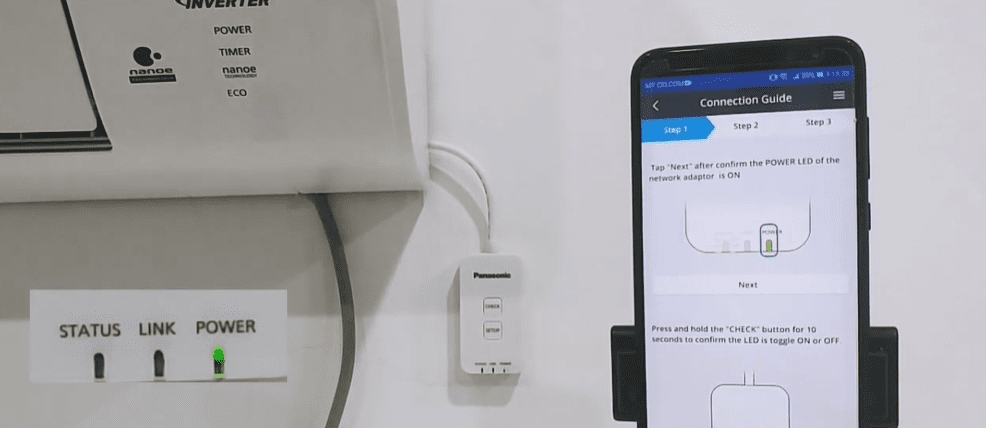 Xác nhận nếu có tín hiệu đèn LED nháy như trên hình thì bấm Next Xác nhận nếu có tín hiệu đèn LED nháy như trên hình thì bấm Next