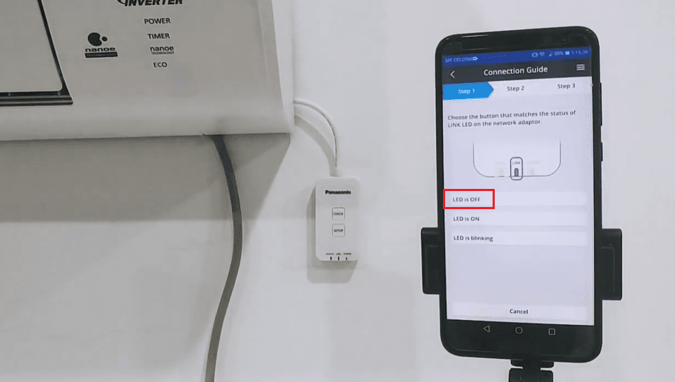 Chọn LED is OFF (Đèn tắt). Chọn LED is OFF (Đèn tắt).