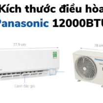 Kích thước điều hòa Panasonic 12000BTU: Cục nóng, cục lạnh