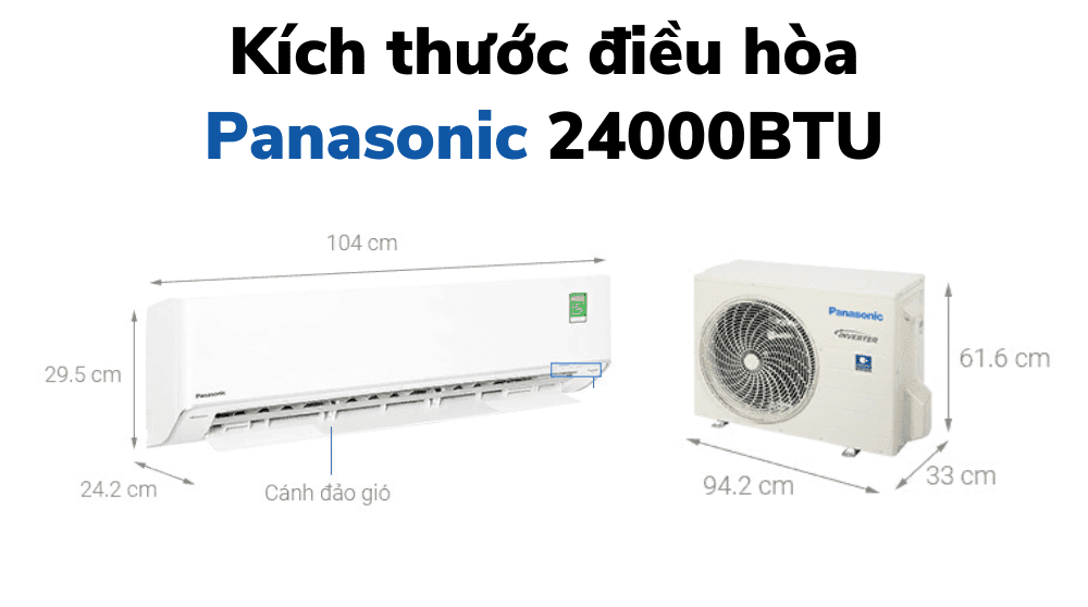 Kích Thước điều Hòa Panasonic 24000 Btu