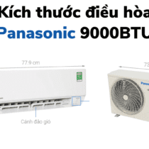 Kích thước điều hòa Panasonic 9000BTU: Cục nóng, cục lạnh