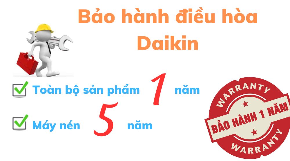 bảo hành điều hòa Đaikin bao lâu