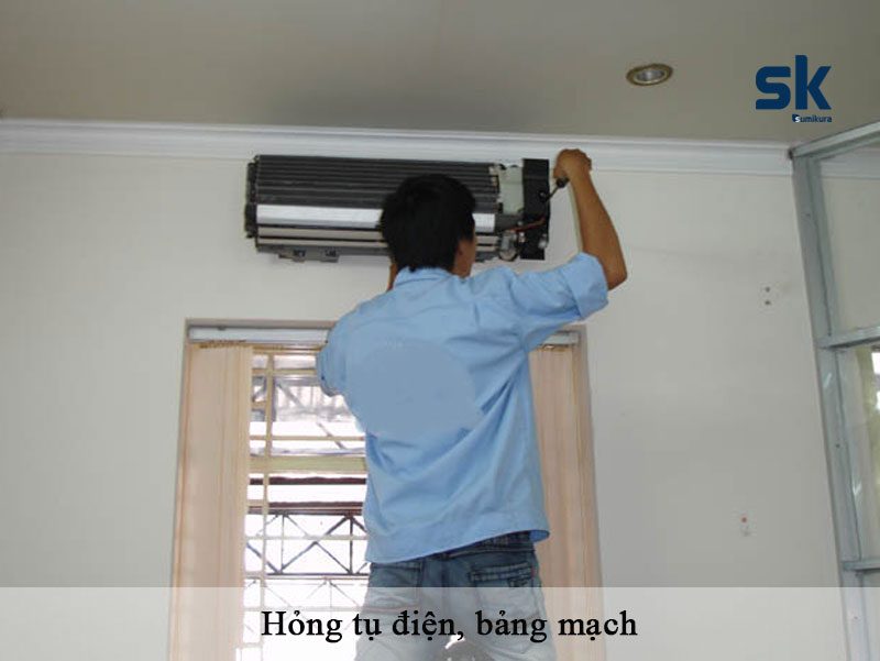 Máy lạnh Sumikura không mát do hỏng tụ điện, bqarng mạch