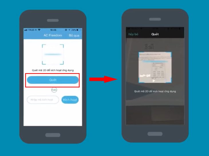 App điều khiển điều hòa Casper bằng điện thoại: cách tải, dùng Quét mã QR điều hòa casper để kích hoạt app
