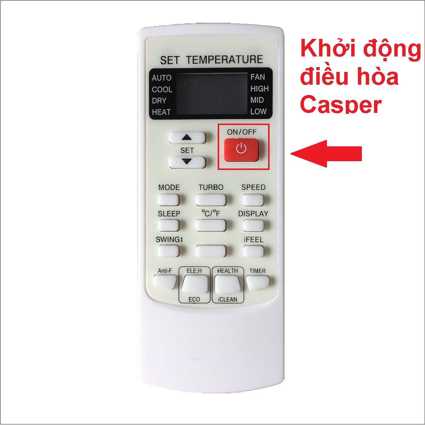 Nhấn nút nguồn để khởi động máy