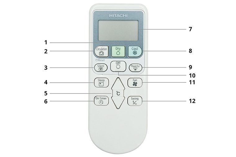 Cách sử dụng điều khiển điều hòa Hitachi 2 chiều, 1 chiều cách sử dụng remote máy lạnh hitachi