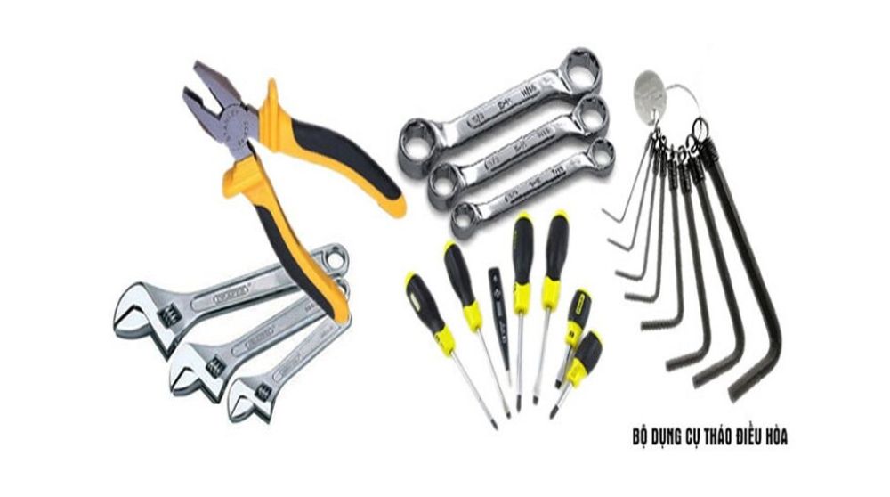 Cách tháo máy lạnh Mitsubishi - chuẩn bị dụng cụ