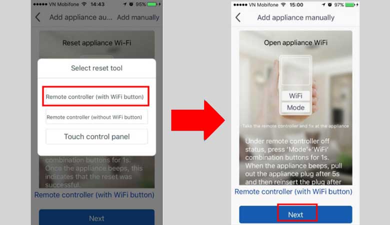 Điều khiển điều hòa Gree bằng điện thoại: Bước 5