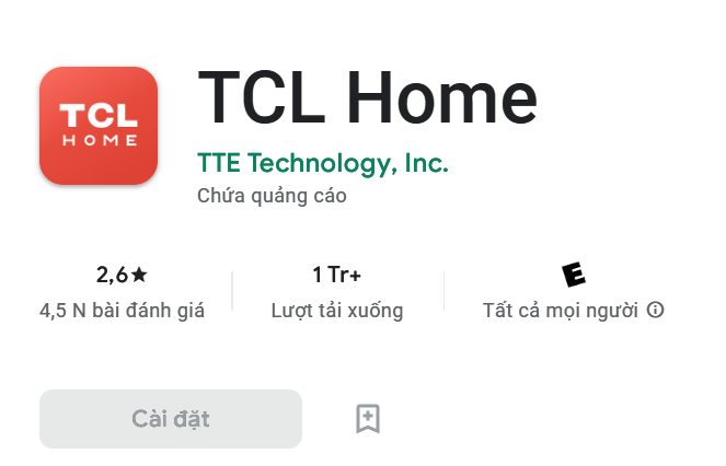 App remote máy lạnh TCL
