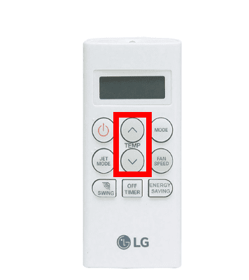 Bước 3: Nhấn Temp mũi tên lên ▲ để tăng hoặc nhấn nút mũi tên xuống ▼ để giảm nhiệt độ