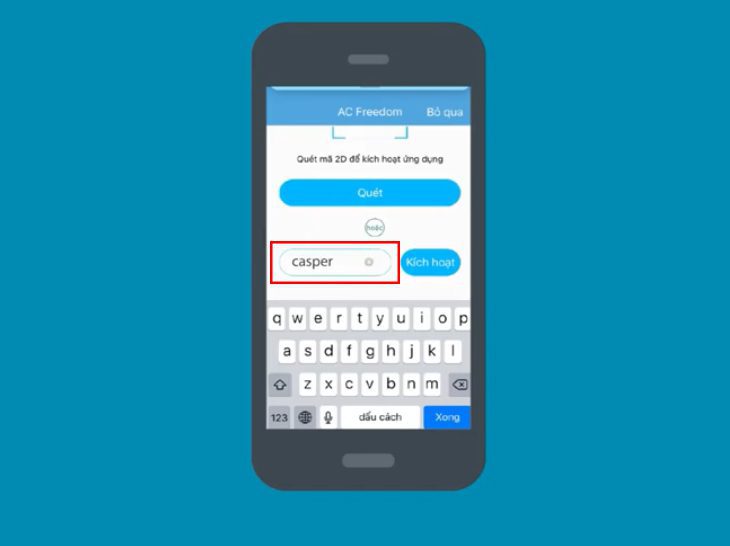 nhập mã casper