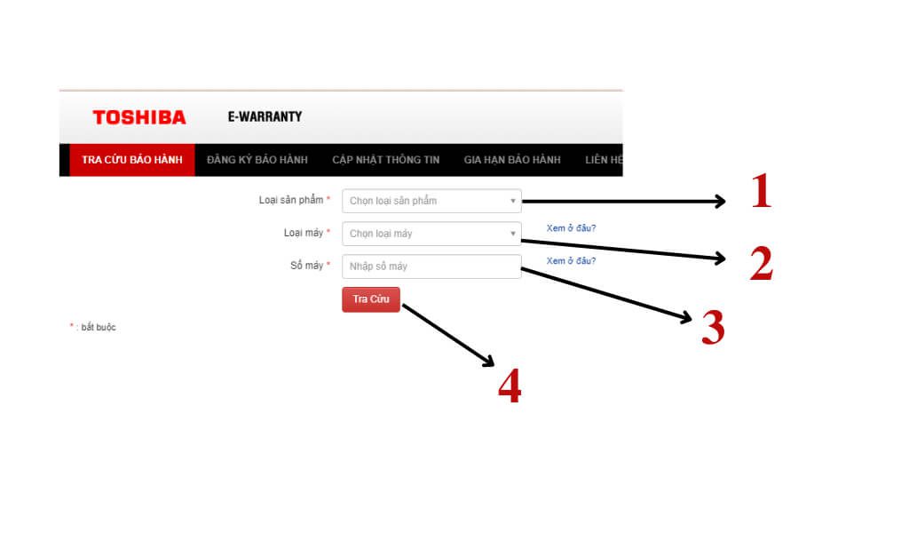 Cách kích hoạt bảo hành Toshiba và tra cứu bảo hành điện tử