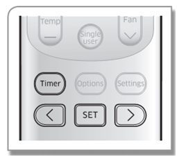 Nhấn nút mũi tên trái/ phải để thiết lập thời gian.