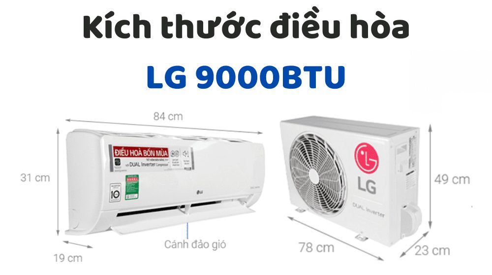 Kích Thước điều Hòa Lg 9000btu