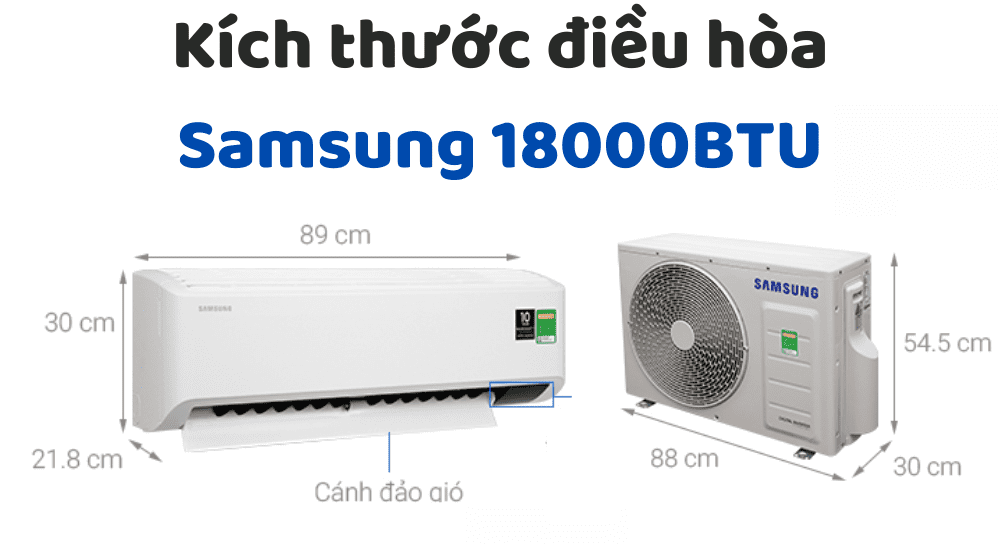Kích Thước điều Hòa Samsung 18000btu