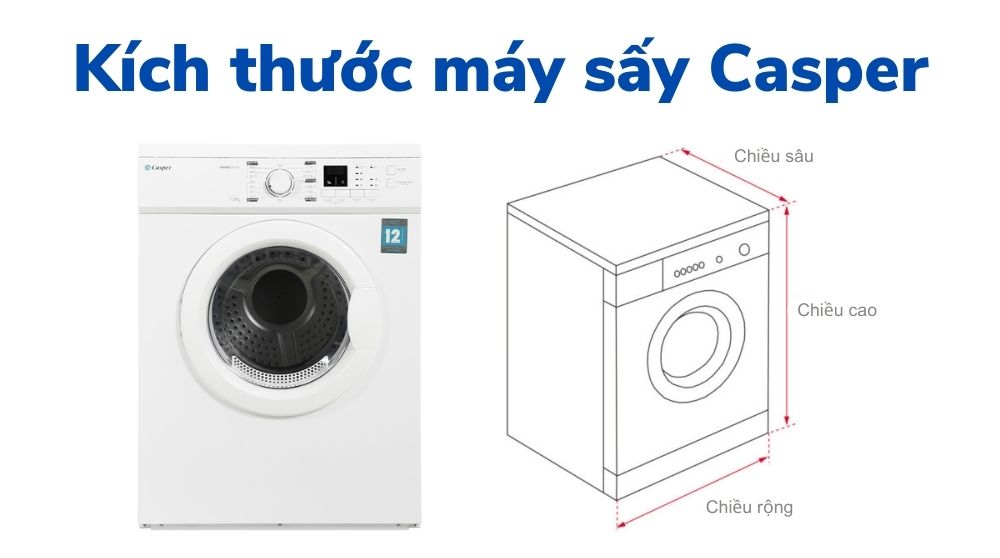 Kích thước máy sấy Casper