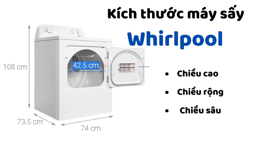 Kích Thước Máy Sấy Whirlpool