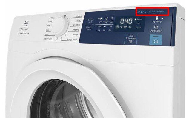 kí hiệu máy sấy thông hơi Electrolux