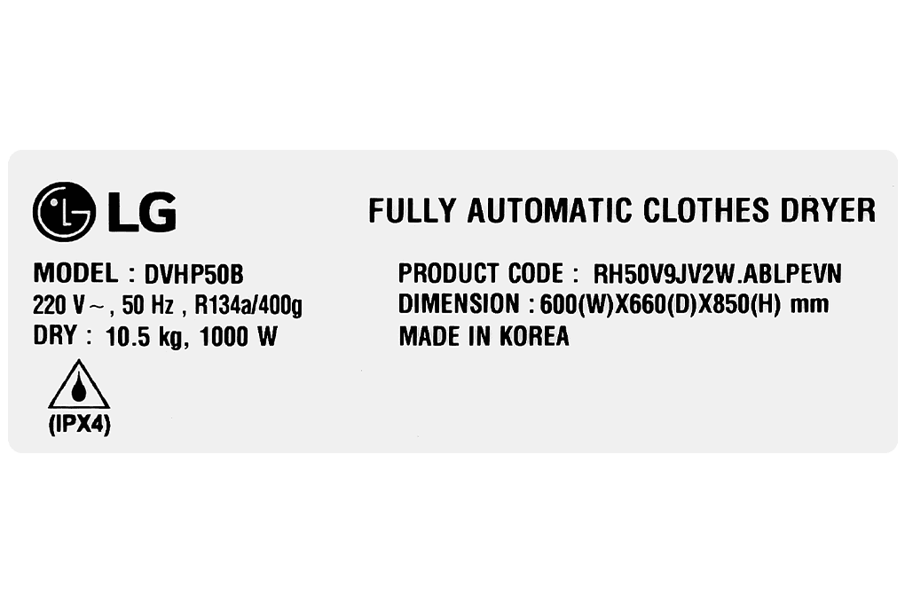 cách xem công suất máy sấy quần áo lg 10kg