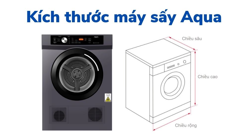 Kích thước máy sấy Aqua