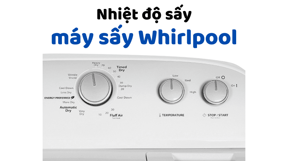 Nhiệt độ Sấy máy sấy quần áo Whirlpool