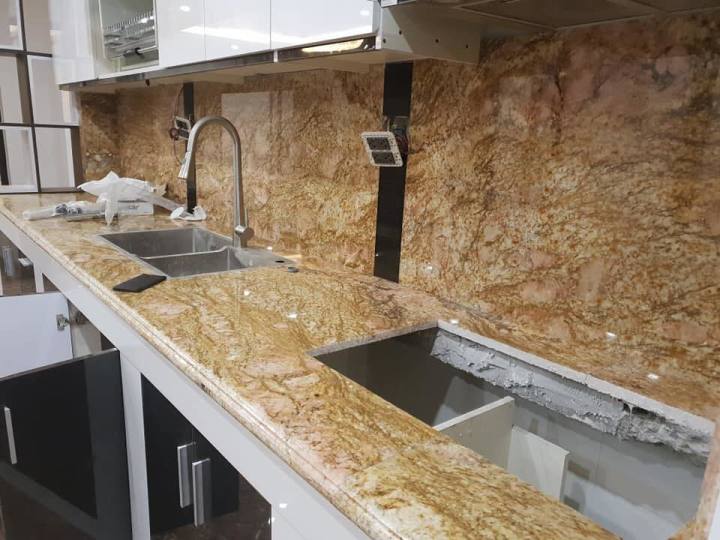 Cách làm sạch mặt đá bếp Granite tự nhiên