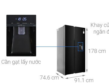 Tủ lạnh Electrolux Inverter 619 lít Side By Side ESE6645A-BVN