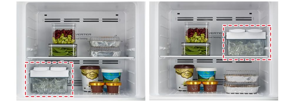 Tủ lạnh Hitachi Inverter 230L có khay đá di chuyển được