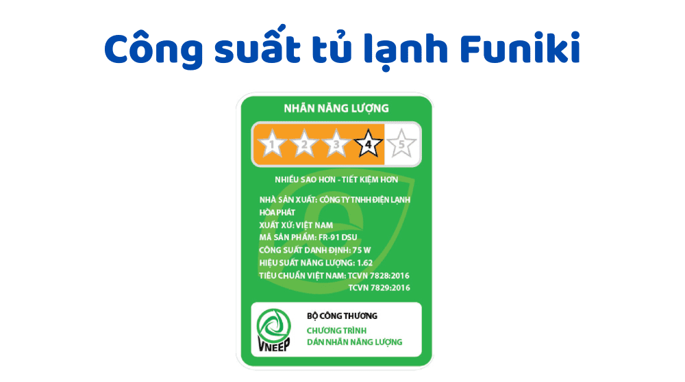 Công Suất Tủ Lạnh Funiki